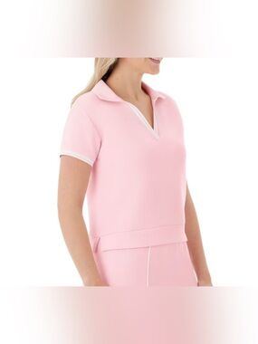 Members Mark|NWT Light Pink Polo Top with Contrast White Trim,Tennis shirt•••